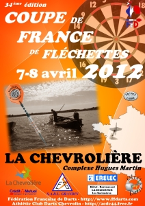 Affiche officielle de la coupe de France de fléchettes traditionnelles 2012